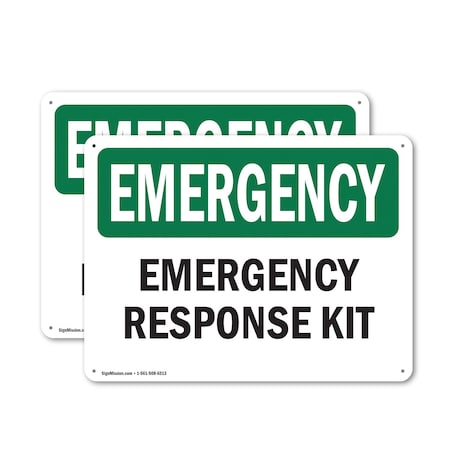 Signmission Response Kit, 18 in W x Rectangle, Plastic OS-2PACK-EM-P-1218-L-10312